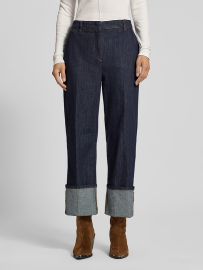 OPUS PANTS Jeansy z brzegiem model ‘Moira Clean’ Ciemnoniebieski 4