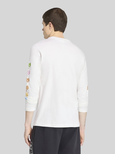 adidas Originals Bluzka z długim rękawem o kroju regular fit z czystej bawełny Biały 5