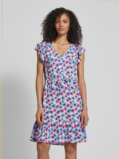 ICHI Mini-jurk met all-over print, model 'VERA' Lichtblauw - 4