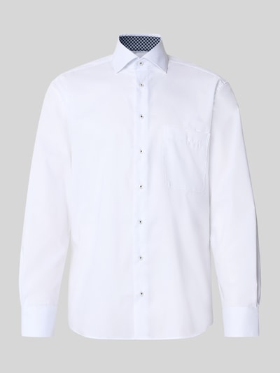 ETERNA Regular Fit Freizeithemd mit Brusttasche Modell 'Kent' Weiss 2