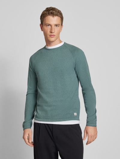 Jack & Jones Strickpullover mit Rundhalsausschnitt Modell 'HILL' Taupe 4