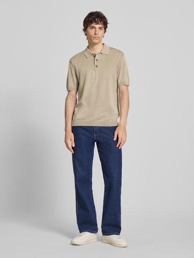 ONLY & SONS Regular Fit Poloshirt aus reiner Baumwolle Modell 'GARSON' Beige 1