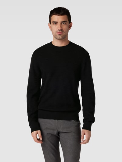 Armani Exchange Strickpullover mit Strukturmuster Black 4