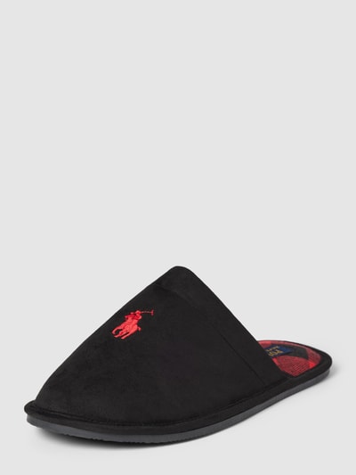 Polo Ralph Lauren Kapcie z wyhaftowanym logo model ‘KLARENCE’ Czarny 1