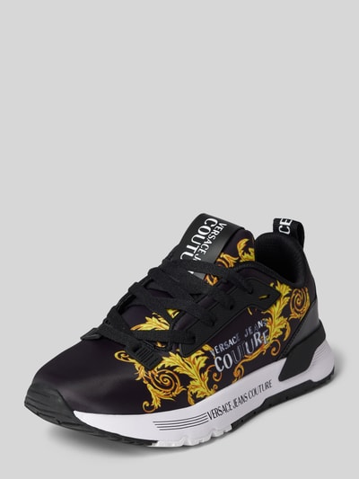 Versace Jeans Couture Sneakers met label- en motiefprint, model 'FONDO DYNAMIC' Zwart - 1