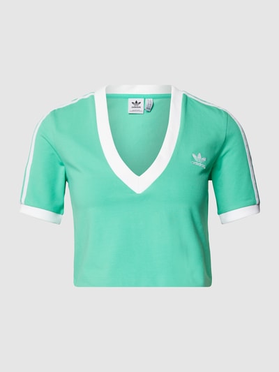 adidas Originals Cropped T-Shirt mit Label-Stitching Mint 2
