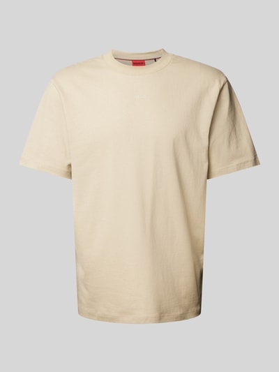 HUGO T-Shirt mit Label-Print Modell 'Dapolino' Beige 2