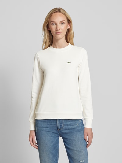 Lacoste Sport Bluza z wyhaftowanym logo Złamany biały 4