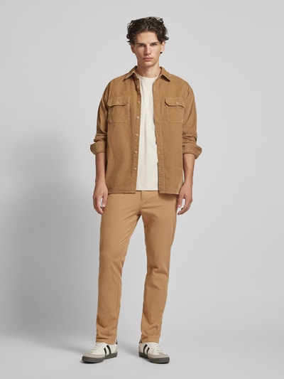 Jack & Jones Chinosy o kroju slim fit z kieszeniami z tyłu model ‘MARCO FURY’ Beżowy 1