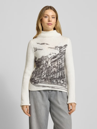 Marc Cain Strickpullover mit Stehkragen Offwhite 4