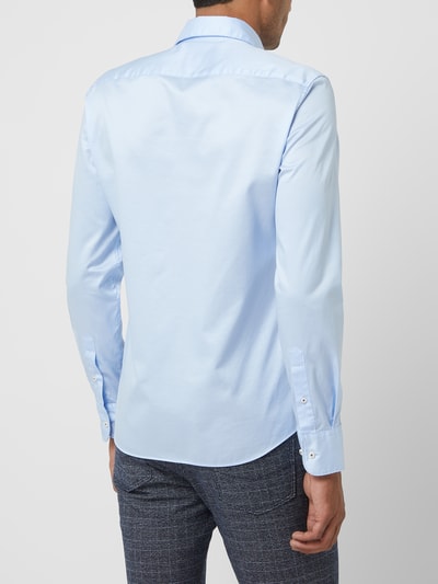 Eterna Slim fit zakelijk overhemd van twill Bleu - 5