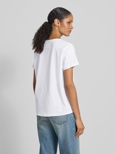 Oui T-Shirt mit Rundhalsausschnitt Weiss 5