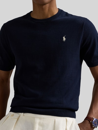 Polo Ralph Lauren Slim Fit T-Shirt aus reiner Baumwolle Marine 3