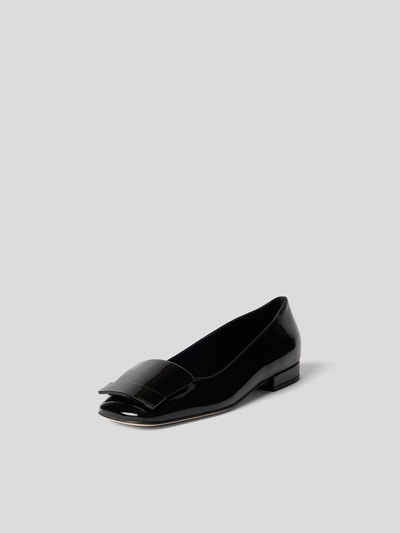 Sergio Rossi Slipper mit Label-Prägung Schwarz 2