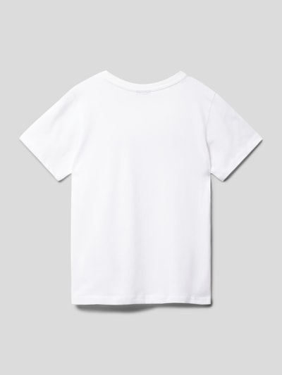 CHAMPION T-Shirt mit Label-Print Weiss 3