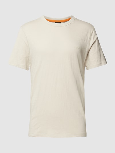 BOSS Orange T-Shirt mit Label-Print Beige 2