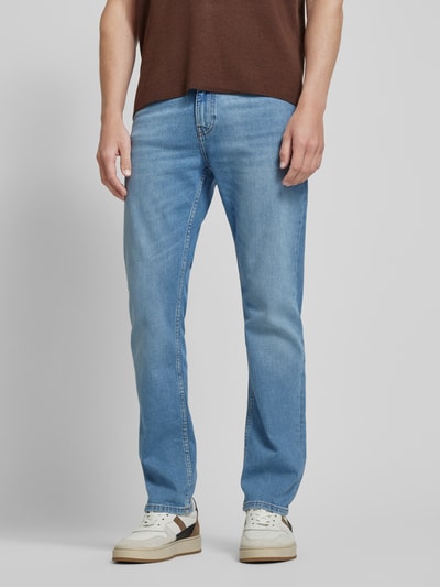 BOSS Slim fit jeans met labelpatch, model 'Delaware' Lichtblauw - 4