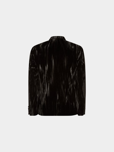 Saint Laurent Sakko mit Crash-Samt Schwarz 2