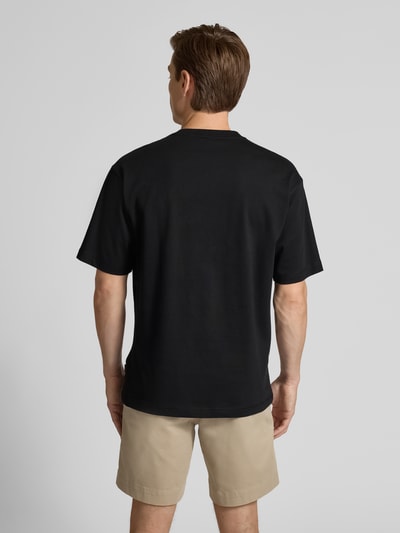 BOSS Orange Regular fit T-shirt van puur katoen, model 'WAGON' Zwart - 5