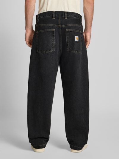 Carhartt Work In Progress Relaxed fit jeans met steekzakken, model 'BRANDON' Zwart - 5