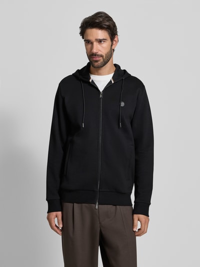 BOSS Regular fit sweatjack van katoenmix, model 'C-SPENCE 01' Zwart - 4