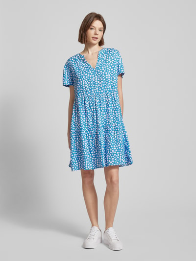 Only Mini-jurk van viscose met bloemenmotief, model 'ZALLY LIFE' Bleu - 1