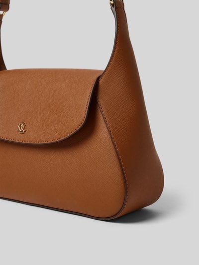 Lauren Ralph Lauren Torebka skórzana z aplikacją z logo model ‘SCHYLAR’ Koniakowy 3