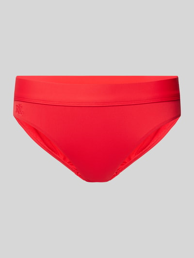 Lauren Ralph Lauren Bikini-Hose mit Label-Stitching Modell 'Classic' Rot 1