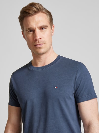 Tommy Hilfiger T-shirt met labelstitching Marineblauw - 3