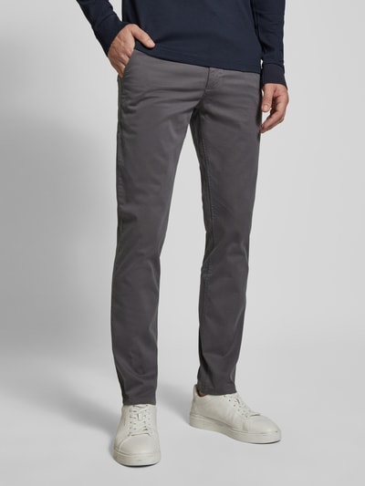 BOSS Orange Slim Fit Chino mit französischen Eingrifftaschen Mittelgrau 4