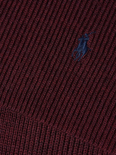 Polo Ralph Lauren Szal z wełny z wyhaftowanym logo Bordowy 2