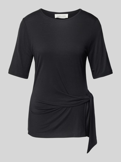 GUIDO MARIA KRETSCHMER WOMAN T-shirt met plooien, model 'EMINA' Zwart - 2