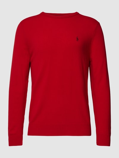 Polo Ralph Lauren Gebreide pullover van wol met logostitching Rood - 2