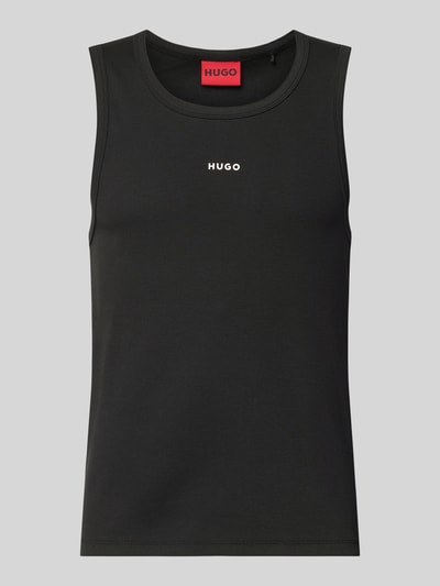Produktfoto, Slim Fit Tank Top aus katoenmix model 'DAPOTA' van HUGO in effen kleuren met labelapplicatie, fijnrib materiaalverwerking