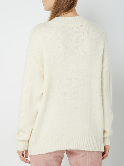 Jake*s Casual Pullover mit Zopfmuster Offwhite 4