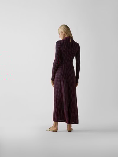 Paco Rabanne Maxikleid mit Polka Dots Dunkelblau 5