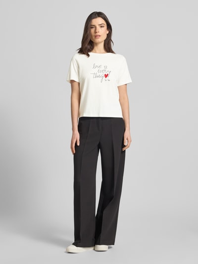 Tom Tailor T-shirt o kroju relaxed fit z czystej bawełny Złamany biały 1