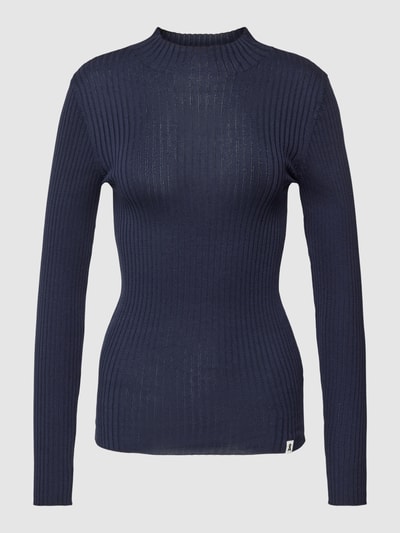 Armedangels Gebreide pullover in riblook, model 'ALAANIA' Marineblauw - 2