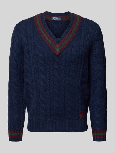 Polo Ralph Lauren Regular fit gebreide pullover van een mix van wol en kasjmier Marineblauw - 2