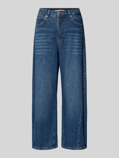 Produktfoto, Barrel Fit Jeans Modell 'Caia' von someday, Baumwoll-Mix mit Lyocell-Anteil, dunkelblau, breite Beine, sichtbare Eingrifftaschen