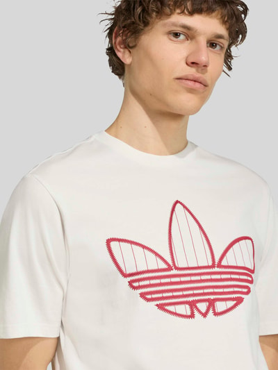 adidas Originals Regular Fit T-Shirts aus reiner Baumwolle mit Logo-Stitching Weiss 5