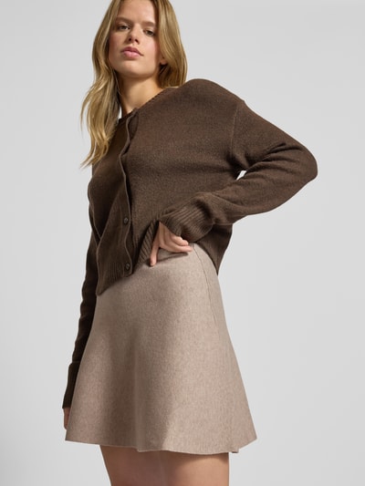 Only Ausgestellter Mini-Rock in Ripp-Optik Modell 'COCO'  Taupe Melange 3