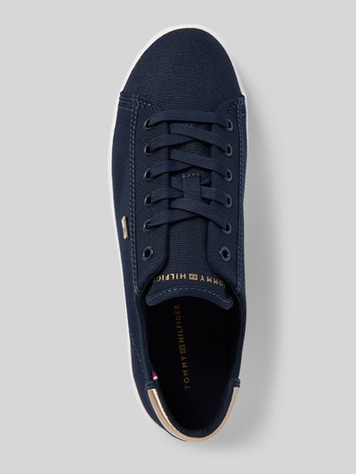 Tommy Hilfiger Lage sneakers met metallic garnering bij de hiel Marineblauw - 3