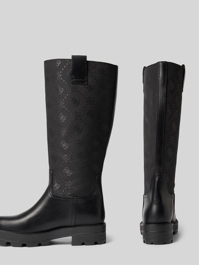 Guess Laarzen in leerlook, model 'Yannis' Zwart - 2