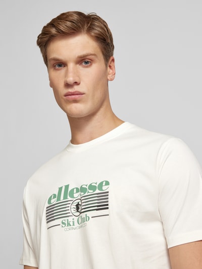 Ellesse T-shirt z nadrukiem z logo model ‘ELIESCA’ Złamany biały 3