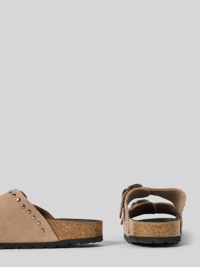 Verbenas Sandalette aus Leder Modell 'RANDELL SERRAJE TACHAS' Beige 2