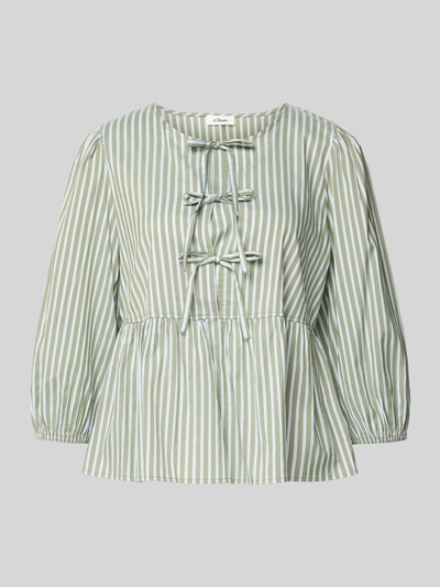s.Oliver RED LABEL relaxed fit blouse van viscosemix Lichtgroen - 2