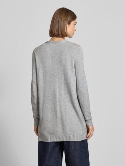 Only Regular Fit Cardigan aus Viskose-Mix Modell 'LESLY' Hellgrau Melange 5