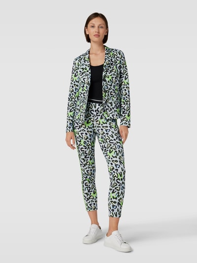 Marc Cain Blazer met all-over motief Lichtblauw - 1