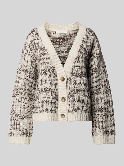 Selected Femme Kurtka z dzianiny z mieszanki bawełny i wełny o kroju oversized z mieszanki wełny model ‘LINDSAY’ Złamany biały 2